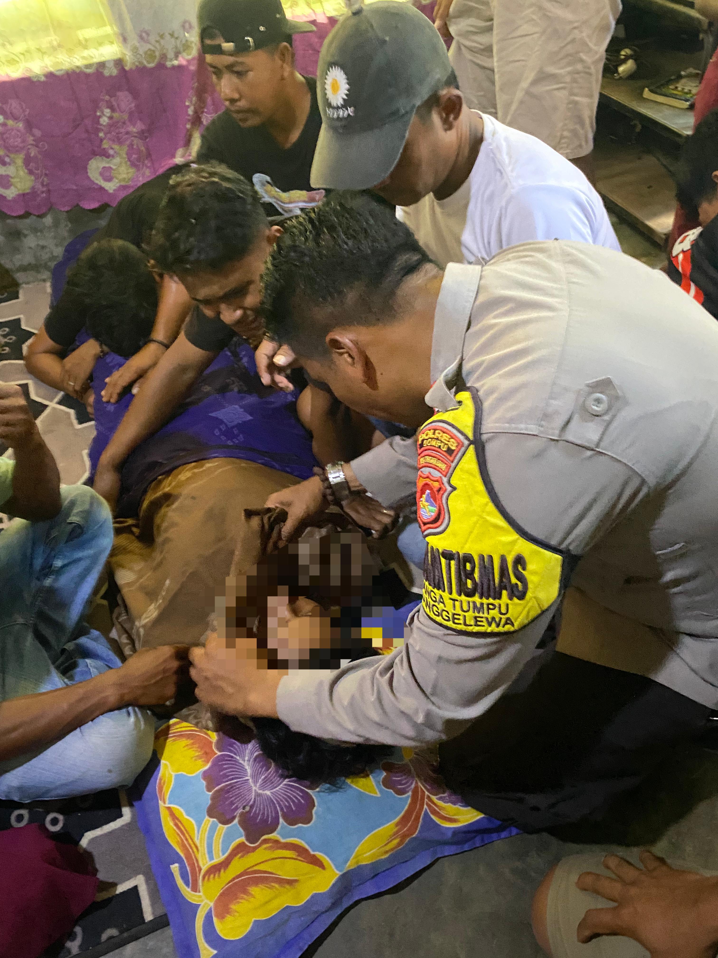 POLSEK MANGGELEWA TANGANI TEMUAN WARGA MENINGGAL DUNIA DI DESA NANGATUMPU