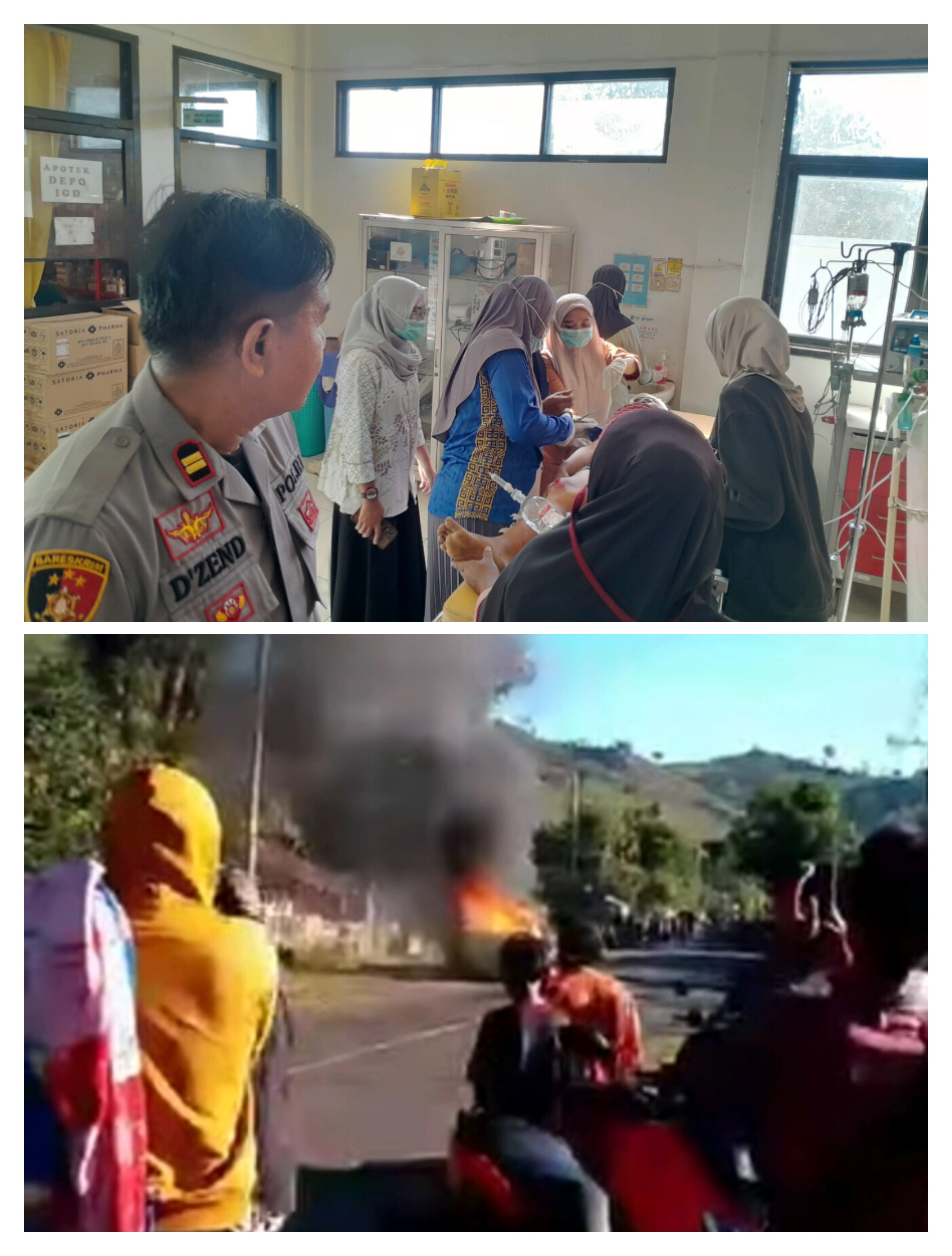 Aksi Cepat Polisi Selamatkan Korban dan Amankan Pengemudi Pasca Laka di Manggelewa